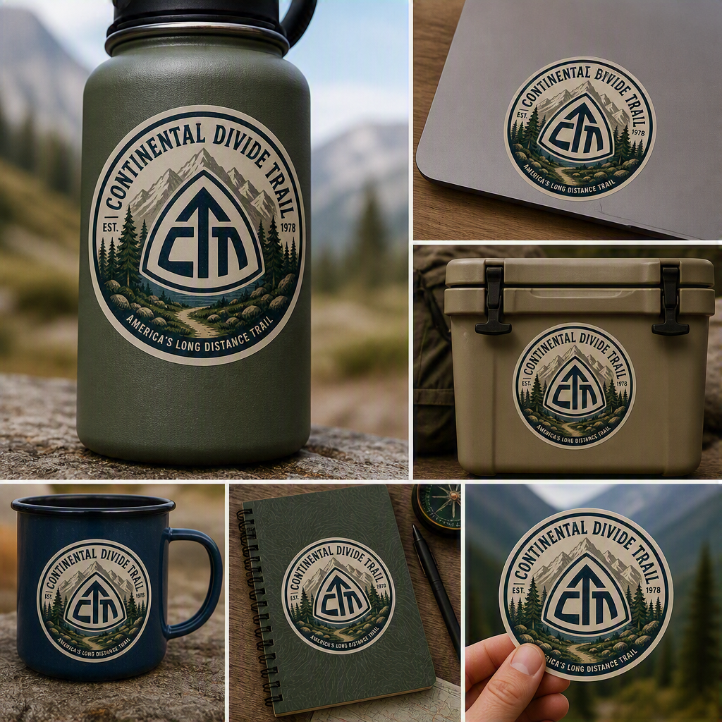 Honor the Wild Heart of America with the Continental Divide Trail Sticker — a tribute to endurance, freedom, and the call of the mountains.