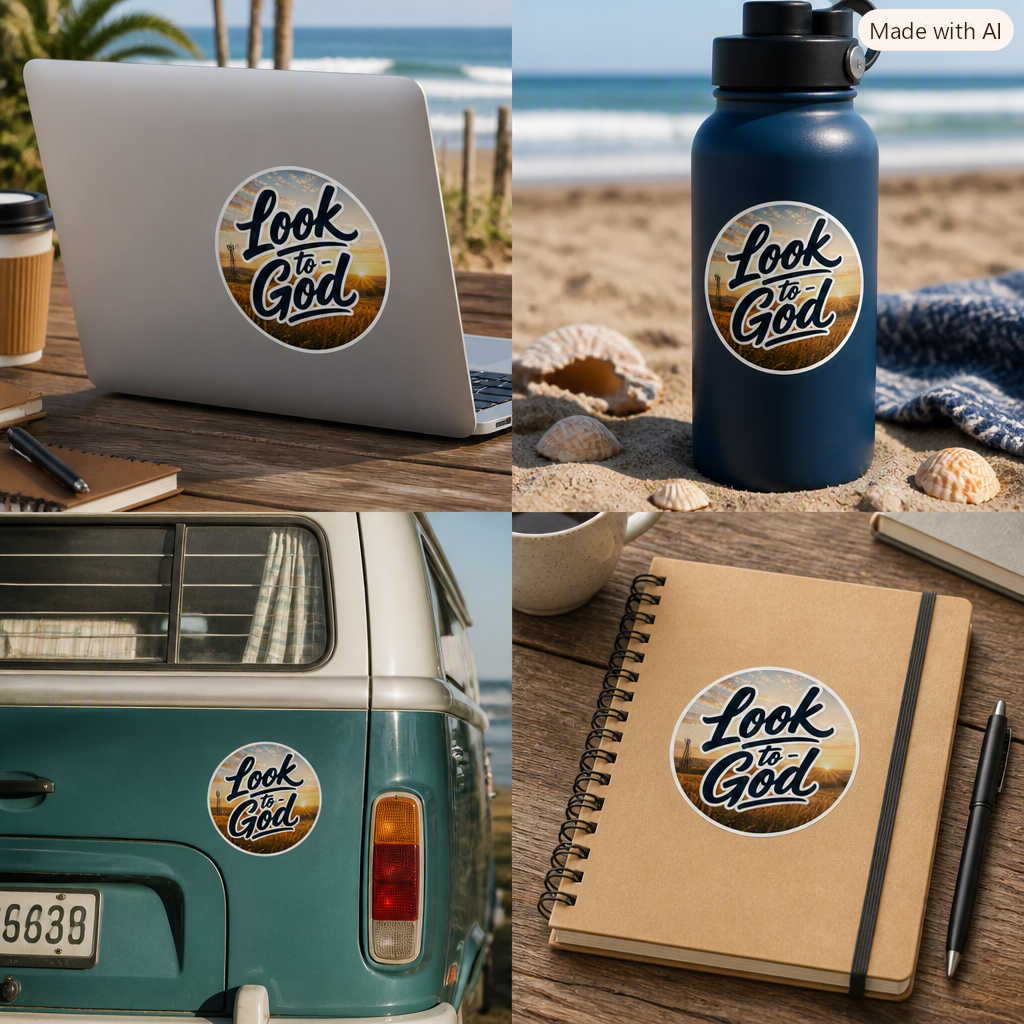 Look to God – Sunrise Faith Sticker