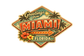 Greetings From Miami, Florida — Retro Diamond Postcard Sticker
