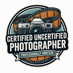 Certified Uncertified Photographer Sticker – Professionally Amateur Decal