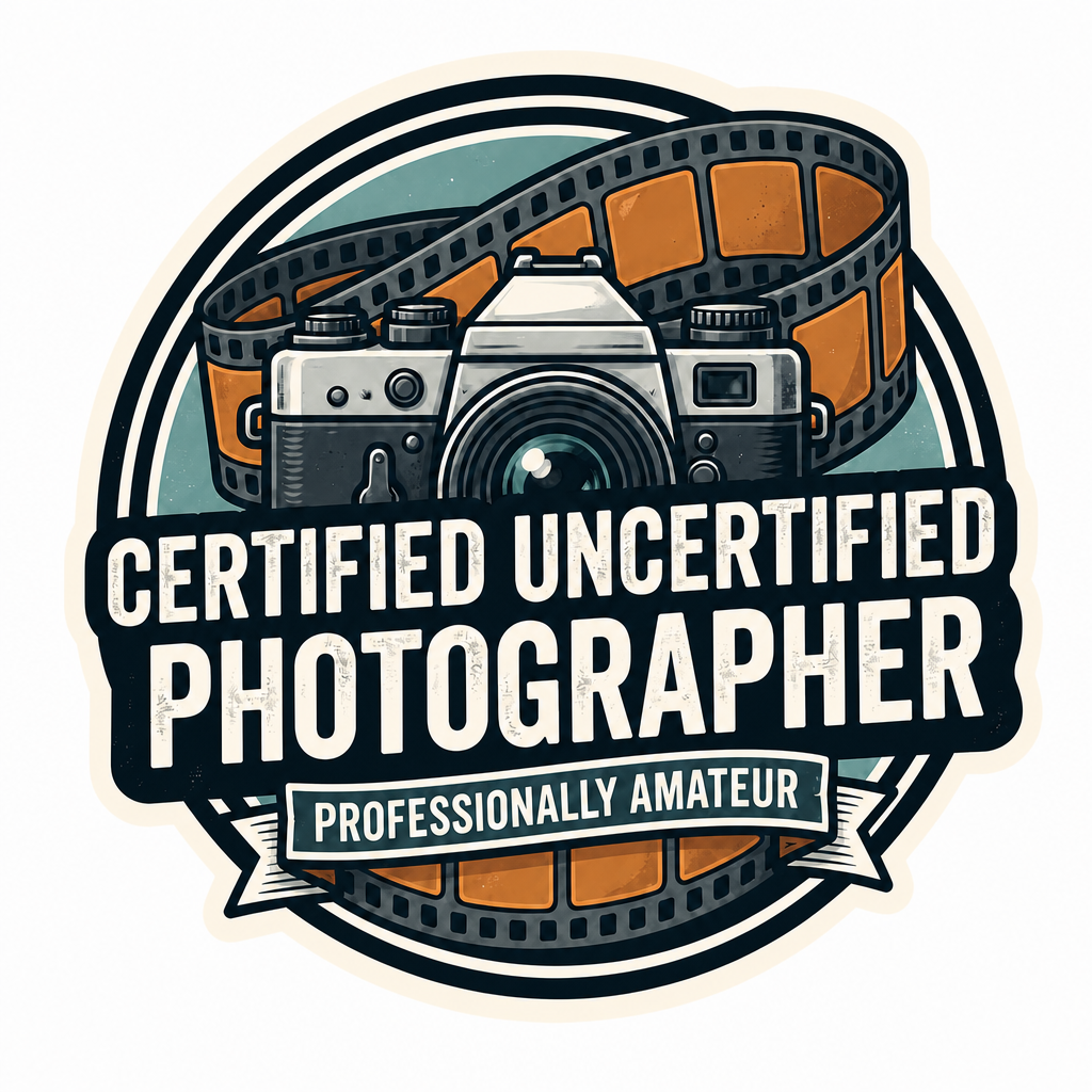 Certified Uncertified Photographer Sticker – Professionally Amateur Decal