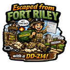 Escaped Fort Riley With a DD‑214 Sticker Female Soldier