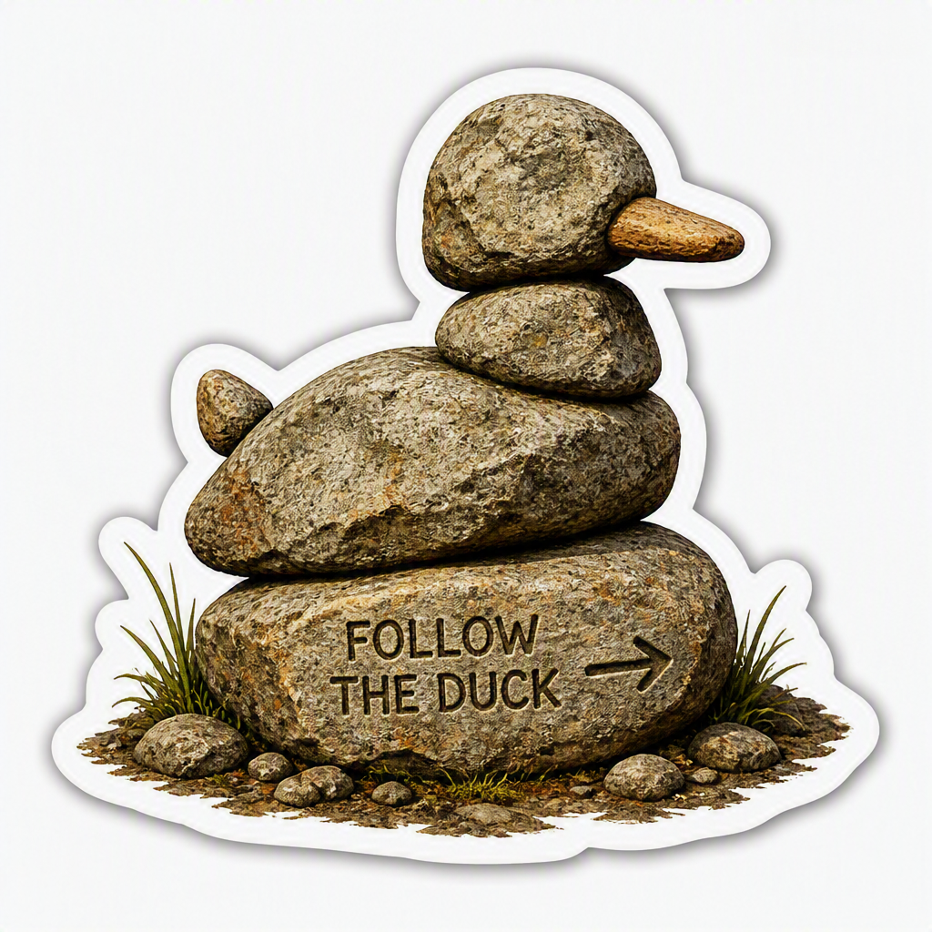 Follow the Duck – Trail Marker Sticker