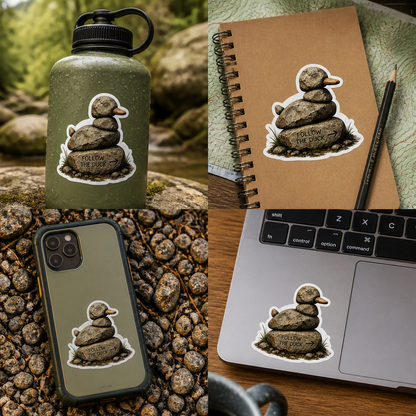 Follow the Duck – Trail Marker Sticker
