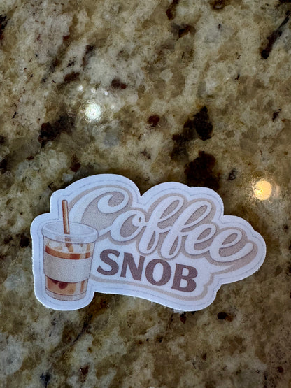 Coffee Snob — Iced Coffee Cup Sticker