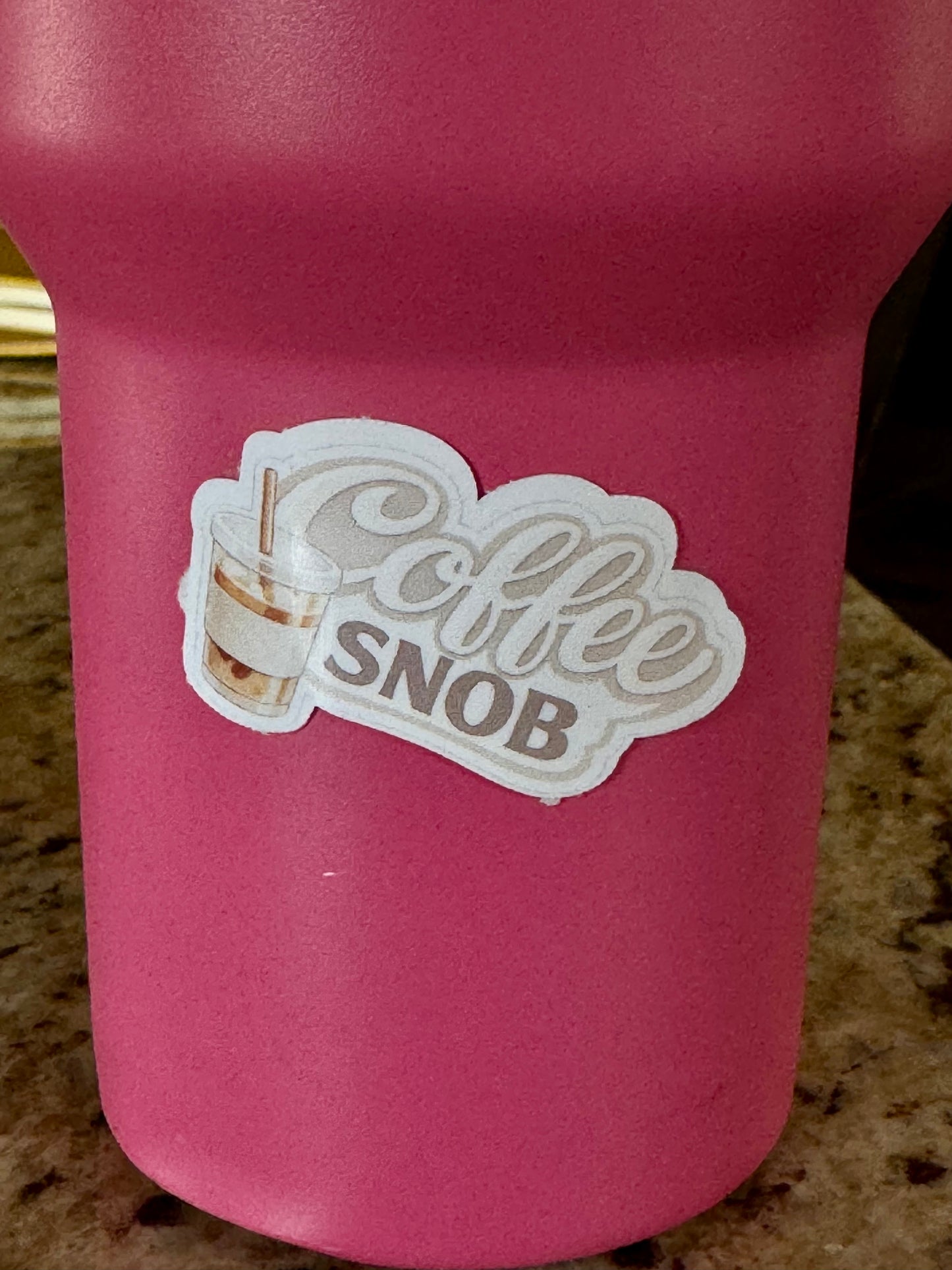 Coffee Snob — Iced Coffee Cup Sticker