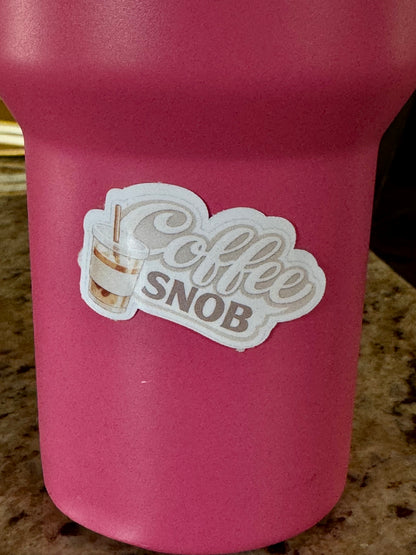 Coffee Snob — Iced Coffee Cup Sticker