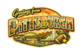 Pittsburgh Vintage Travel Postcard Sticker – Bridges & Skyline