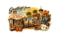 Las Vegas Vintage Travel Sticker – Dice, Cards & Neon Lights