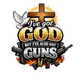 God and Guns Sticker – Rugged Christian Defense & Freedom Badge