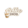 Coffee Snob — Iced Coffee Cup Sticker