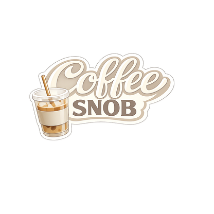 Coffee Snob — Iced Coffee Cup Sticker