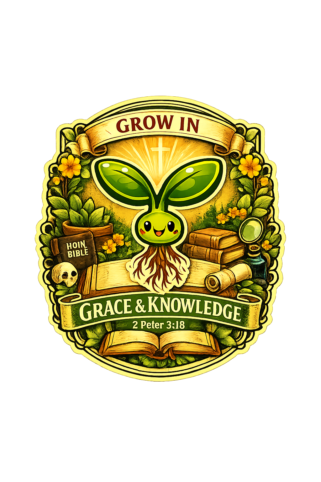 Grow in Grace & Knowledge – 2 Peter 3:18 Sticker
