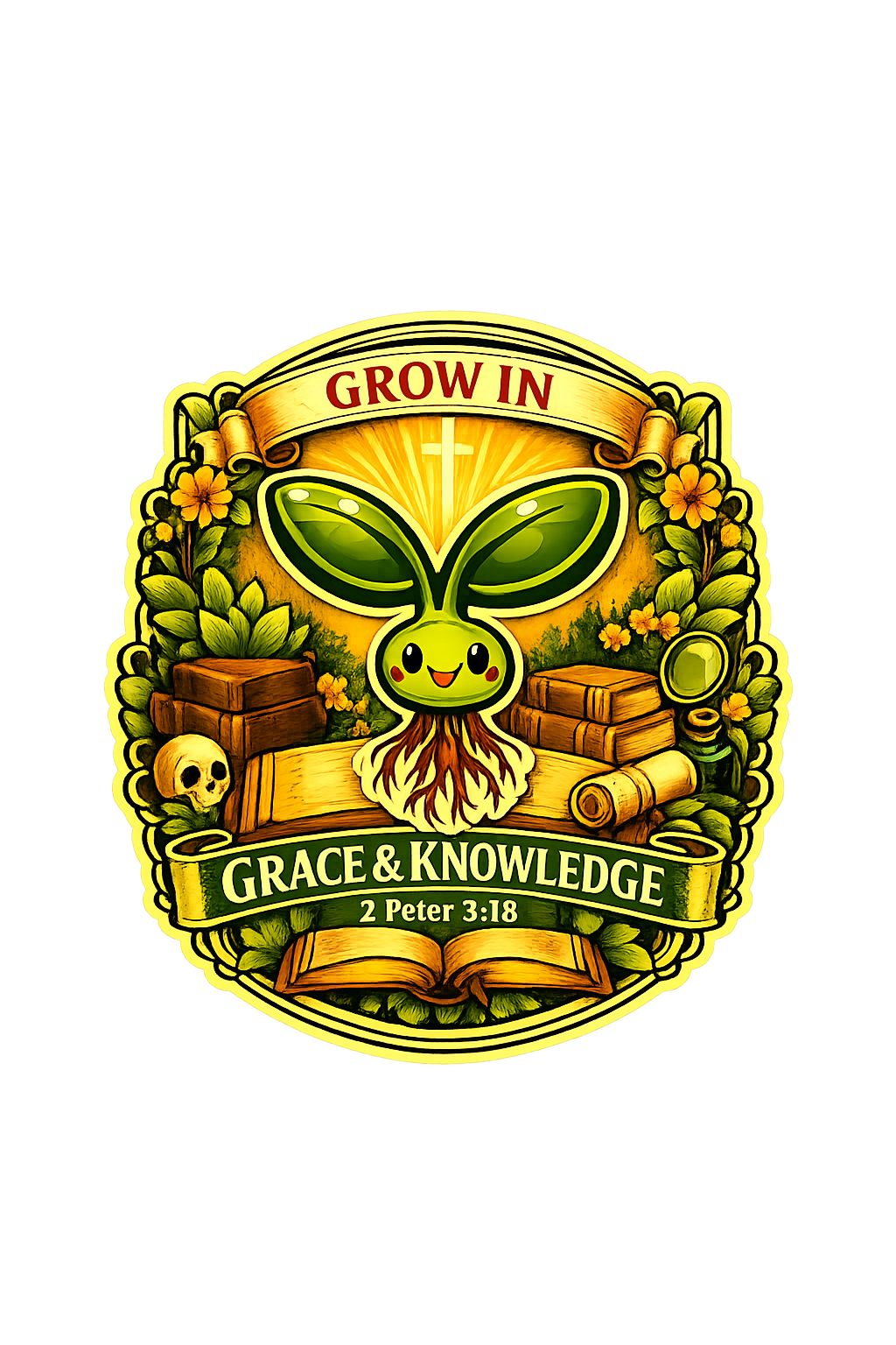 Grow in Grace & Knowledge – 2 Peter 3:18 Sticker