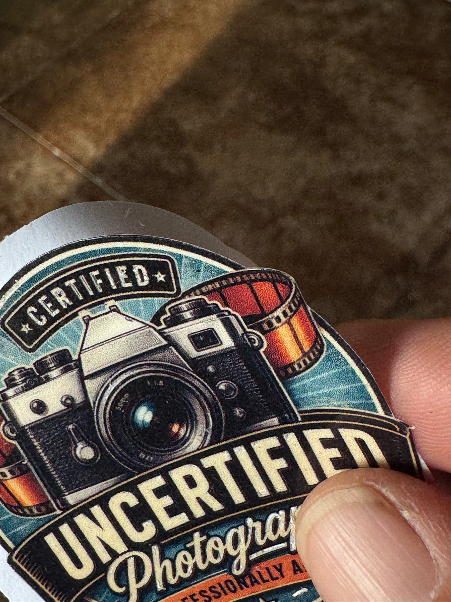 Certified Uncertified Photographer Sticker – Professionally Amateur Decal