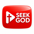 Seek God Red Icon Sticker – Share Faith Boldly
