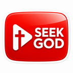 Seek God Red Icon Sticker – Share Faith Boldly