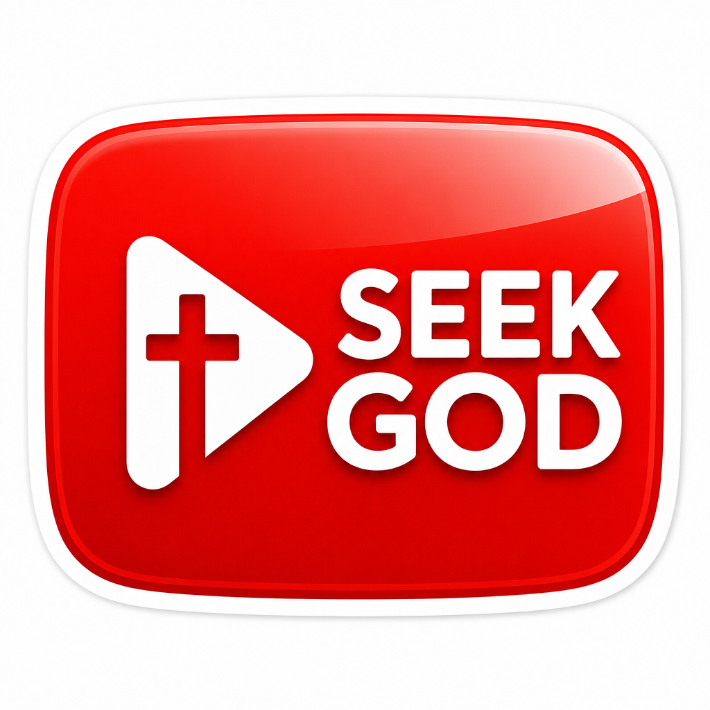 Seek God Red Icon Sticker – Share Faith Boldly