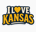 I Love Kansas Sticker — Heart of the Sunflower State