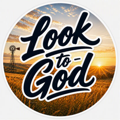 Look to God – Sunrise Faith Sticker