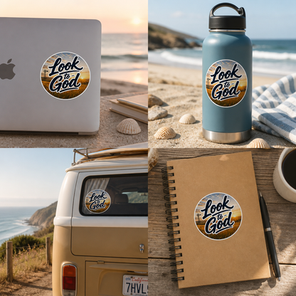 Look to God – Sunrise Faith Sticker