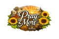 Pray More Kansas Sunrise Sticker — Faith & Sunflowers